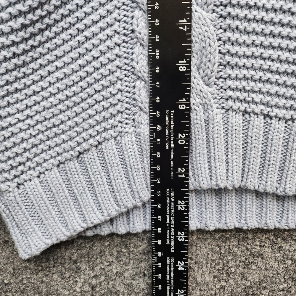 NWT BRIT.NY Women Cable Knit Cotton Sweater Preppy Coastal Nautical Large Top - Picture 2 of 10